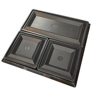 Vintage Tupperware Get Together Buffet Tray Set w 3 Inserts Serving Tray